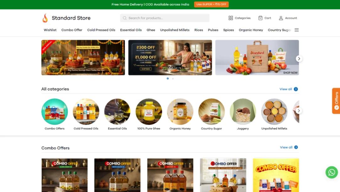 E-commerce Platform website template