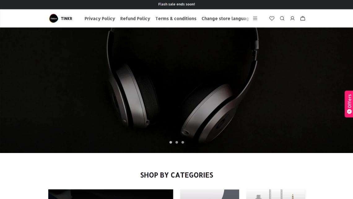 Electronics Retailer website template