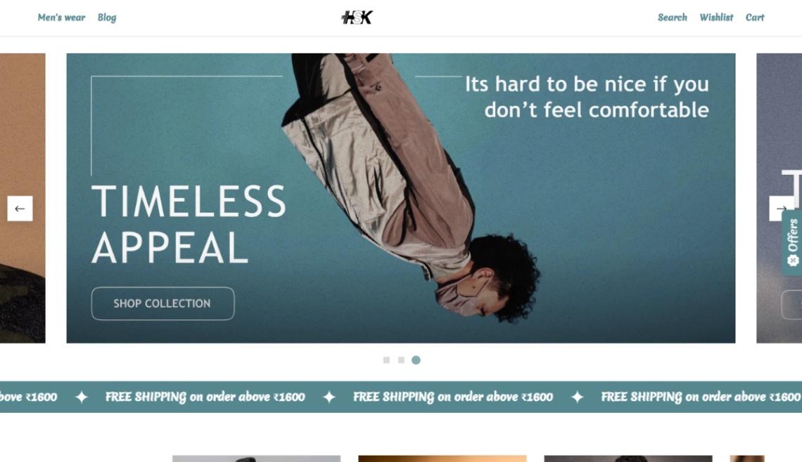 Men's Fashion Store website template