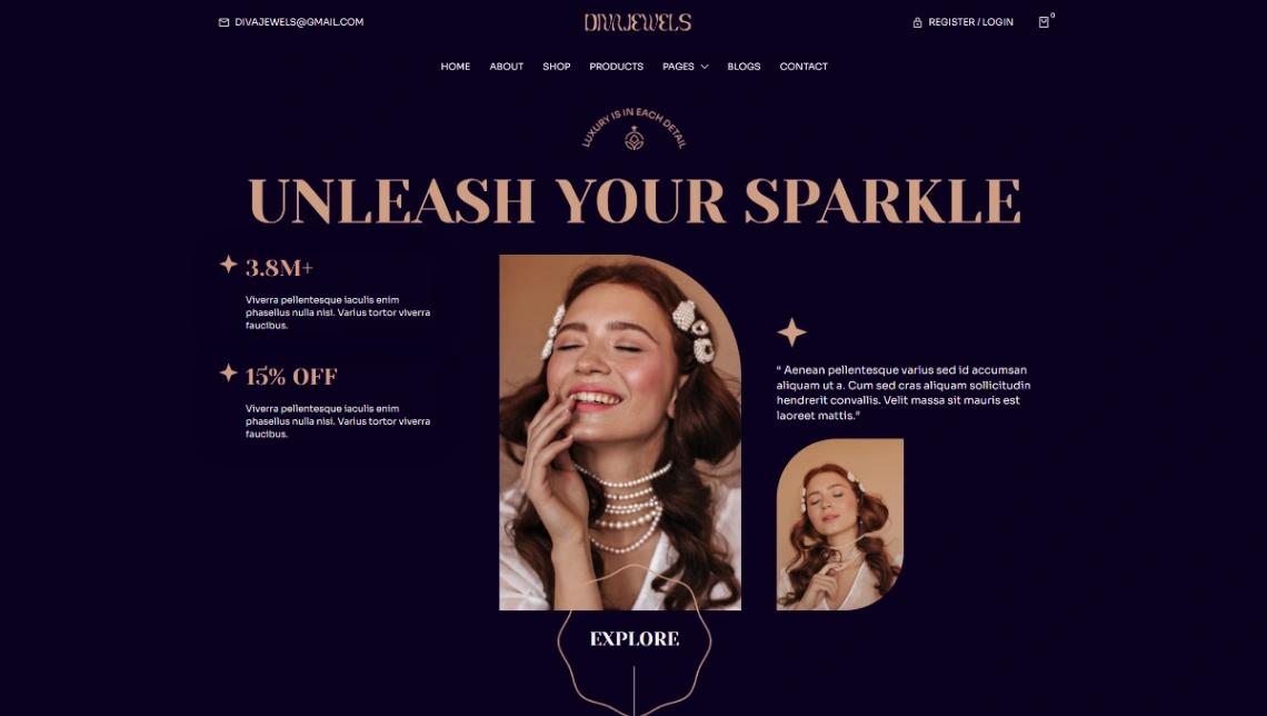 Luxury Jewelry Store website template