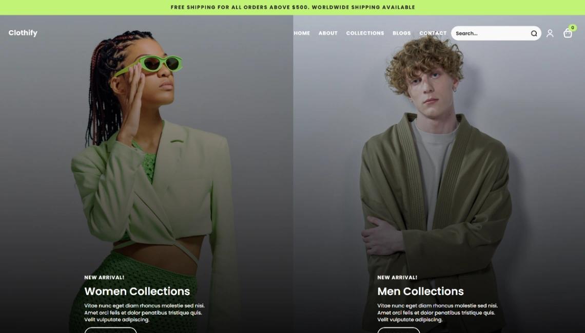 Fashion Retailer website template