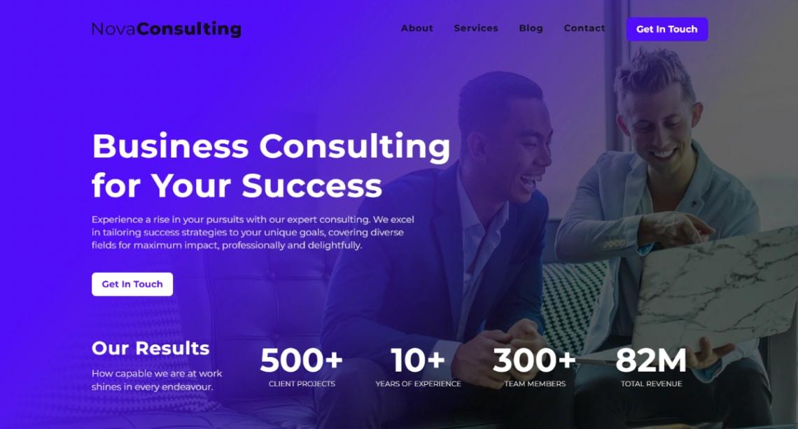 Business Consulting Agency website template