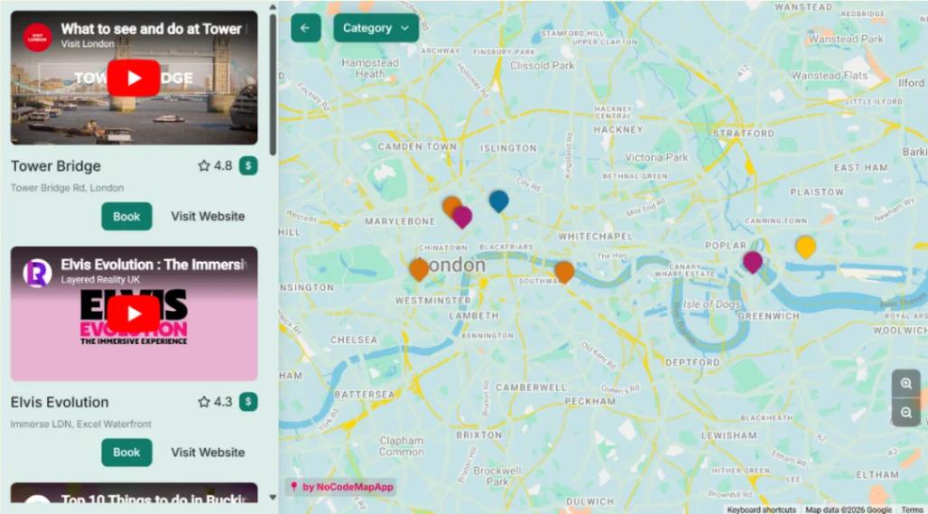 Travel Map web application template