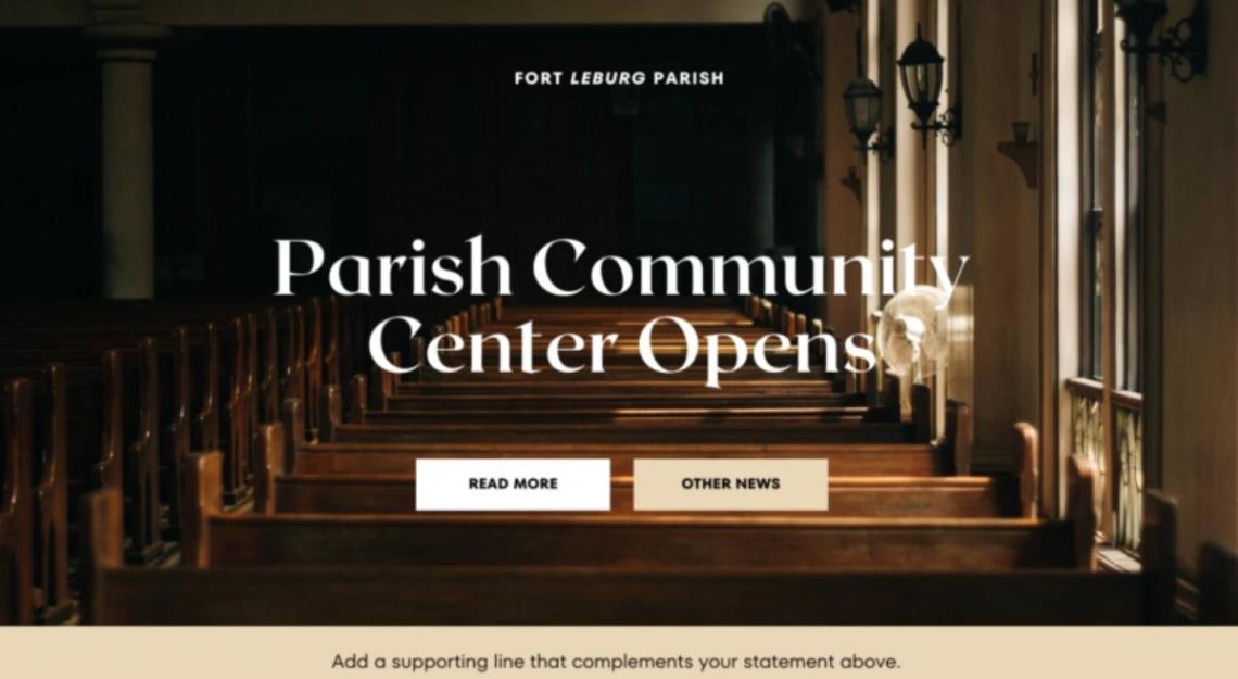 Photocentric Church website template