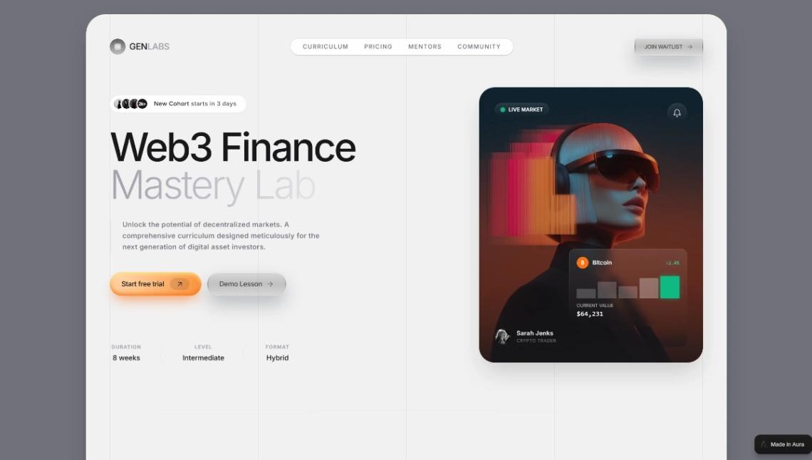 Web3 Finance Mastery website template