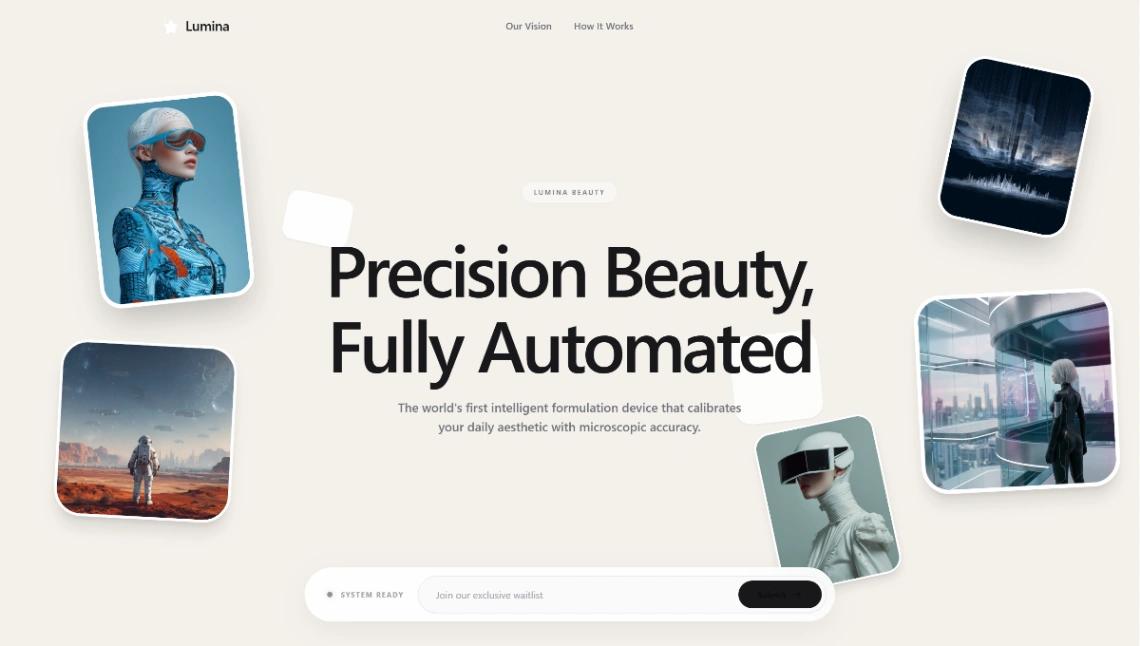 Beauty Tech Startup website template
