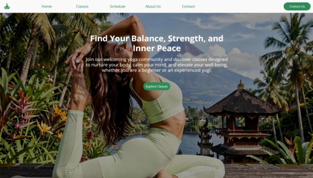 Yoga Wellness Studio website template