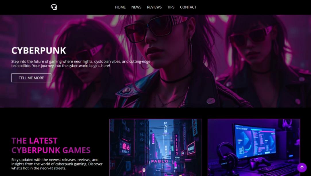 Cyberpunk Gaming website template