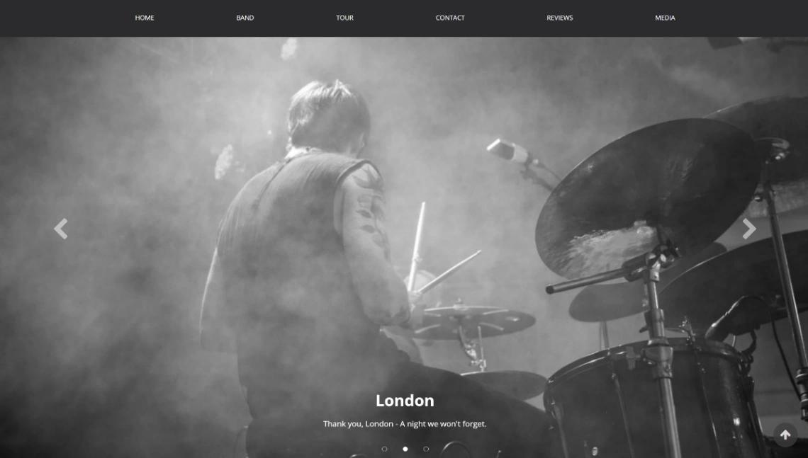 Music Band website template