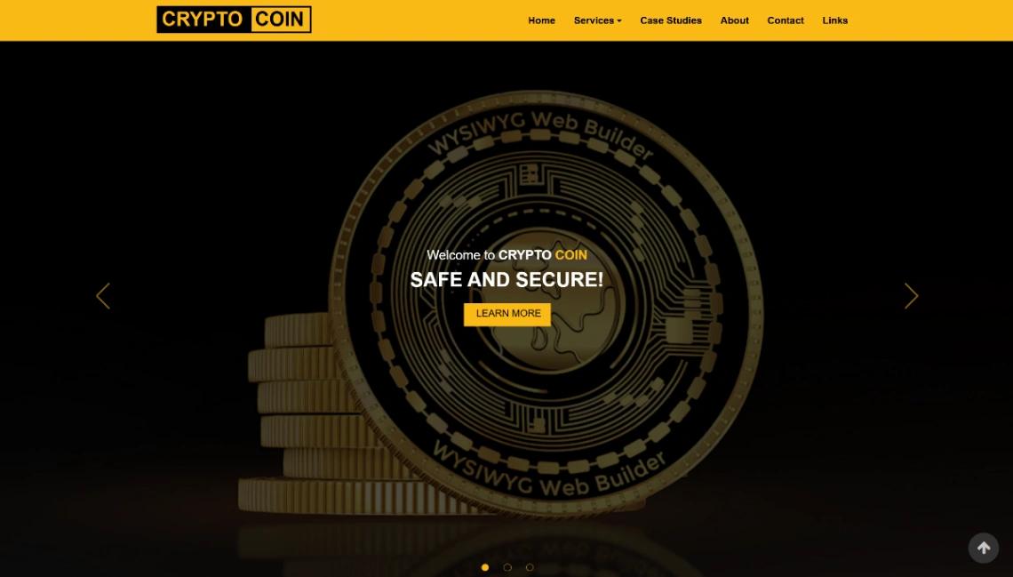 Crypto Coin website template