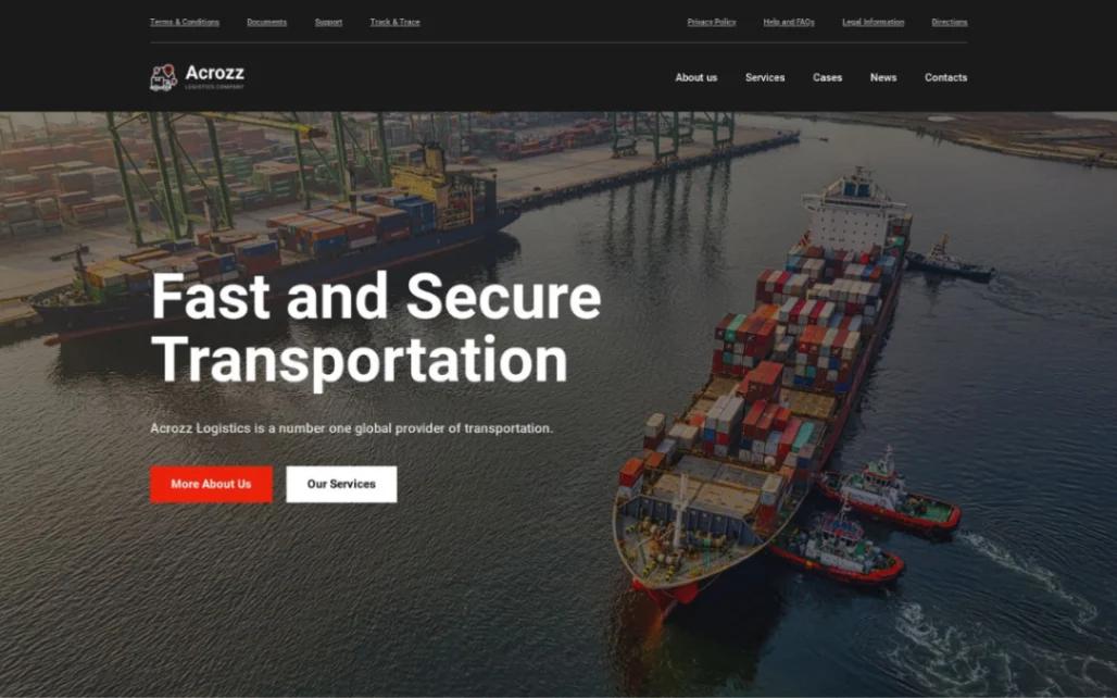 Freight & Cargo Logistics website template