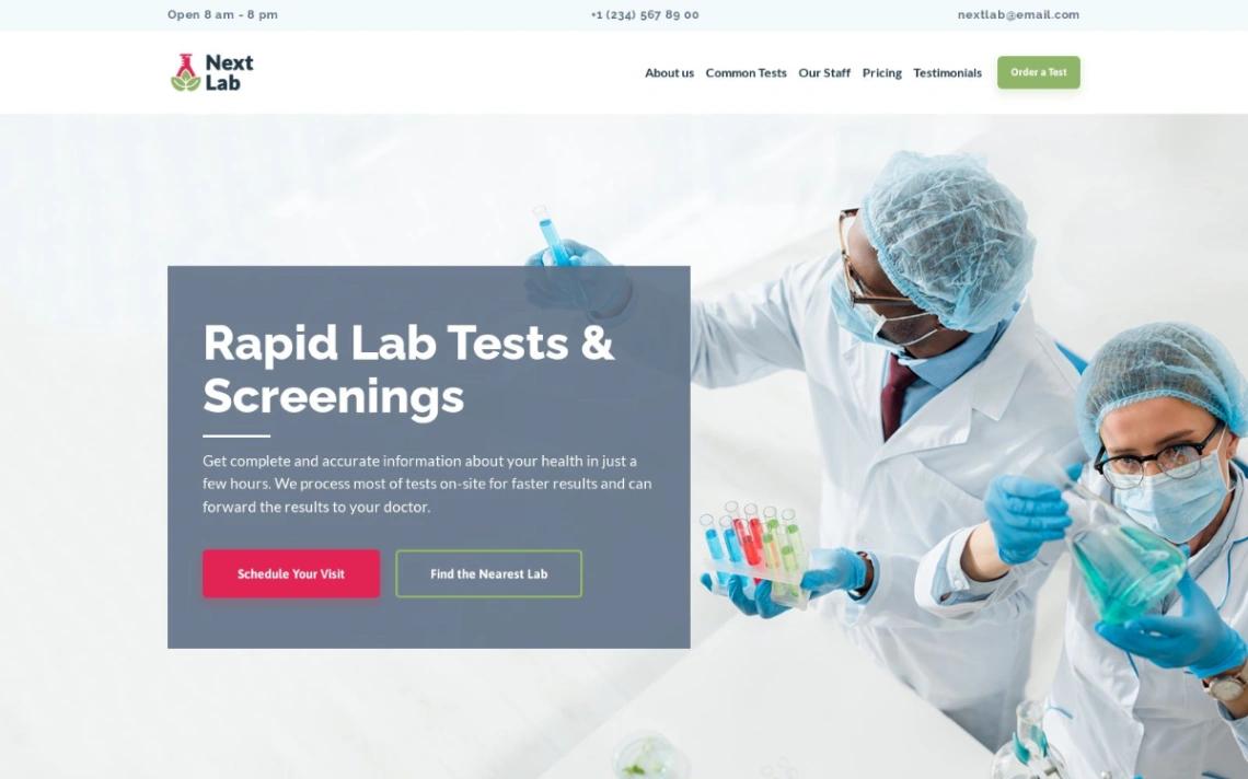 Medical Lab website template