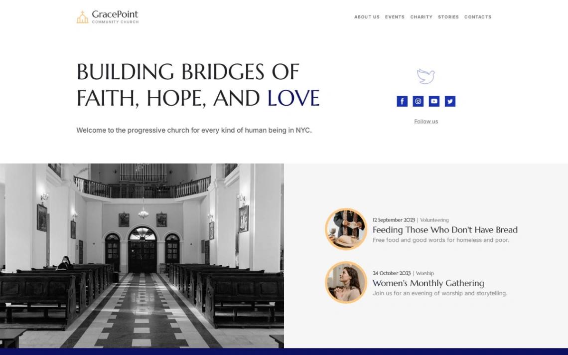 Modern Church website template