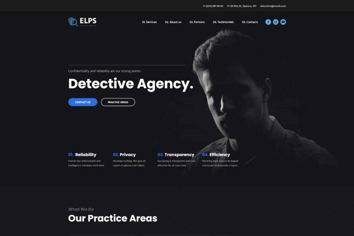 Detective Agency website template