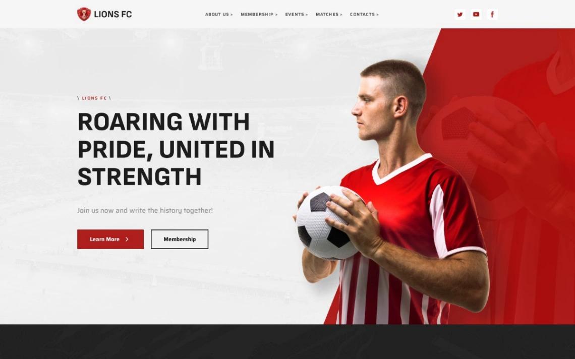 Football Team website template