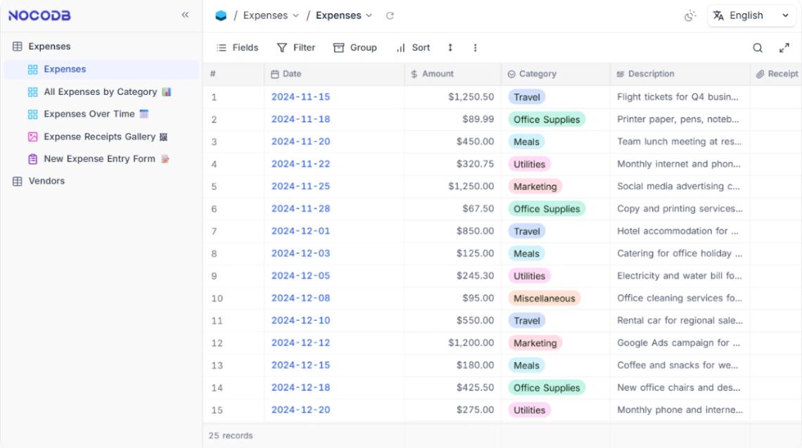 Expense Tracking web application template