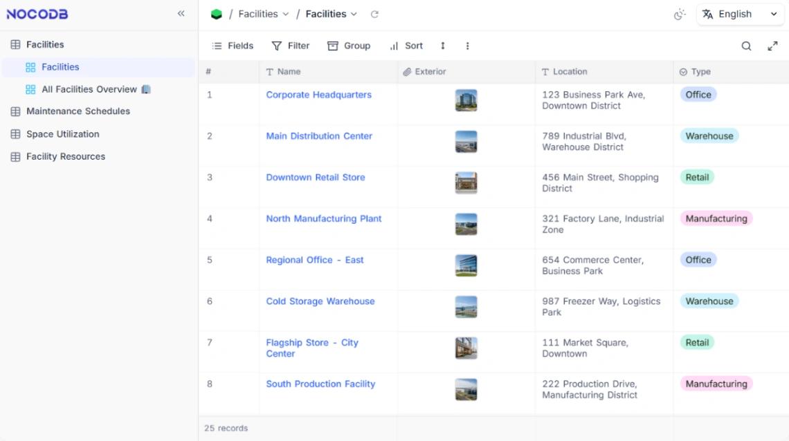 Facilities Management web application template