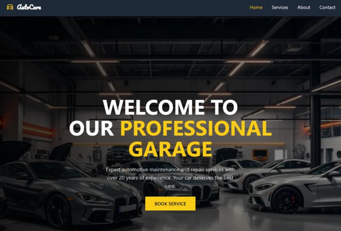 Auto Repair Service website template