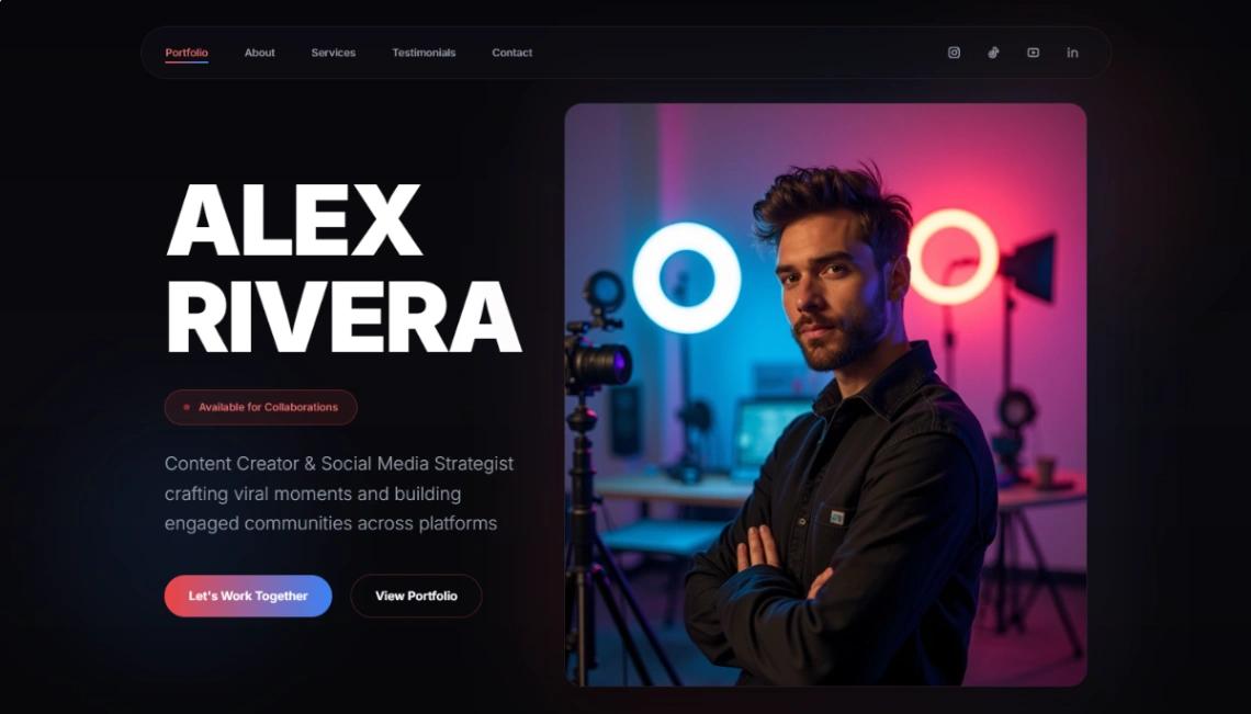 Social Media Strategist website template