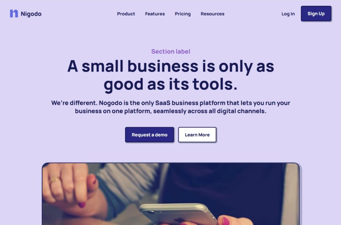 SaaS App website template