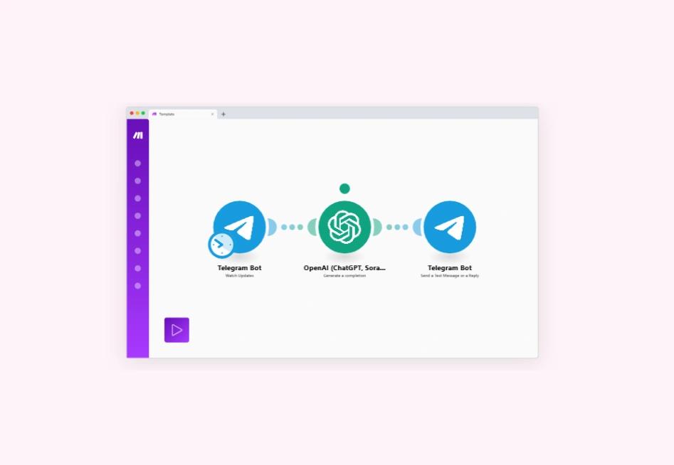 AI Telegram Bot web application template