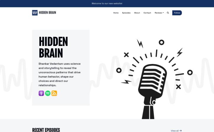 Lifestyle Podcast website template