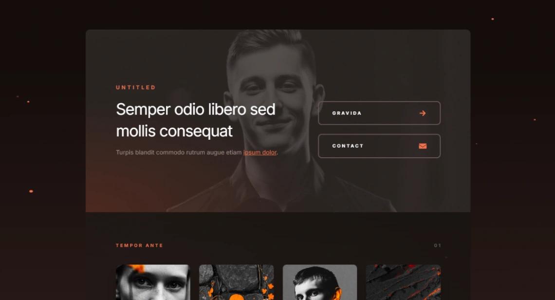 Creator Portfolio website template
