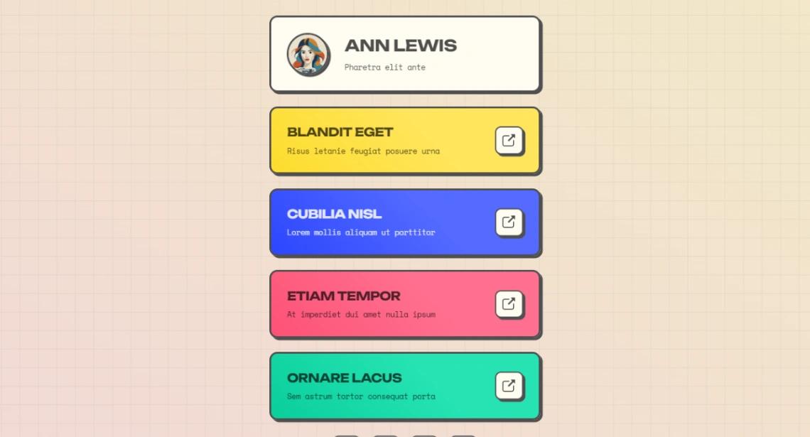 Link In Bio website template