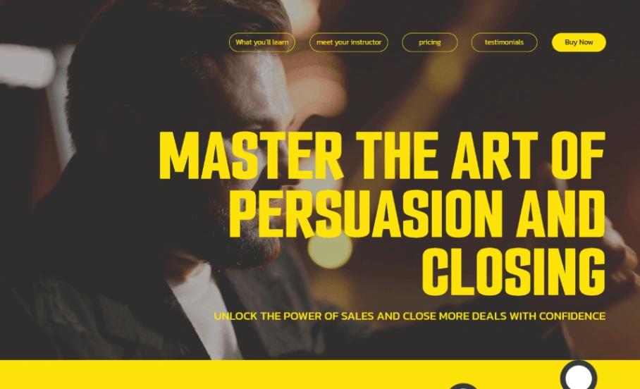 Persuasive Course Landing website template