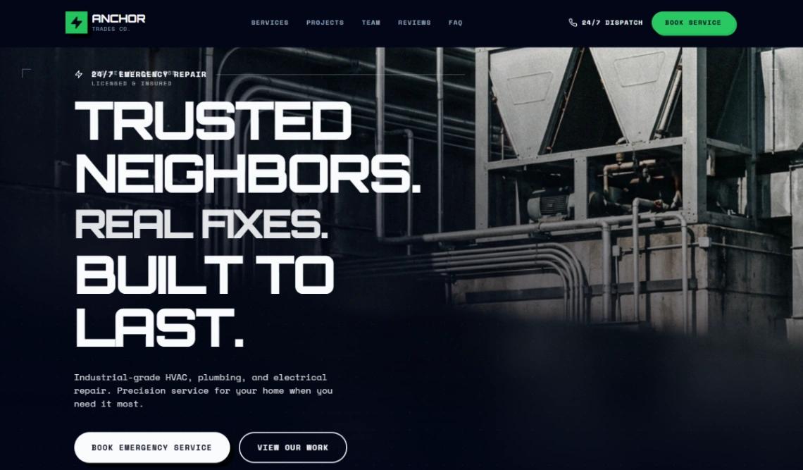 HVAC Plumbing Electrical website template
