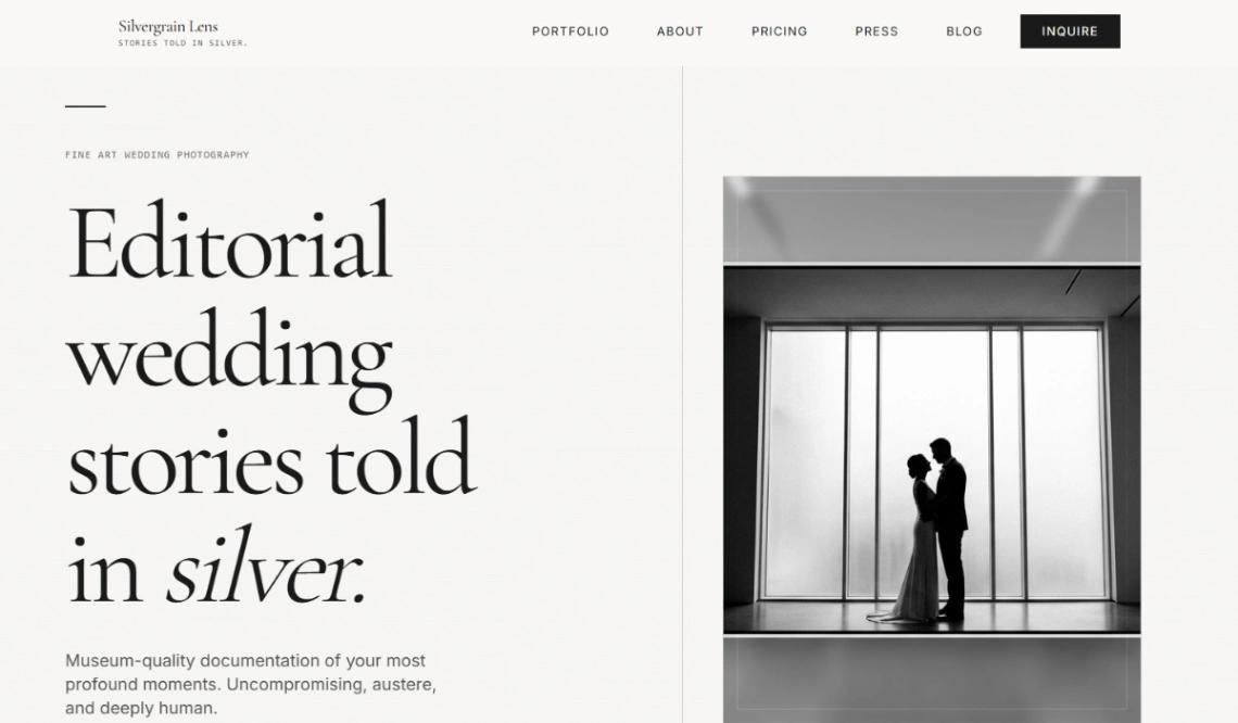 Wedding Photographer website template