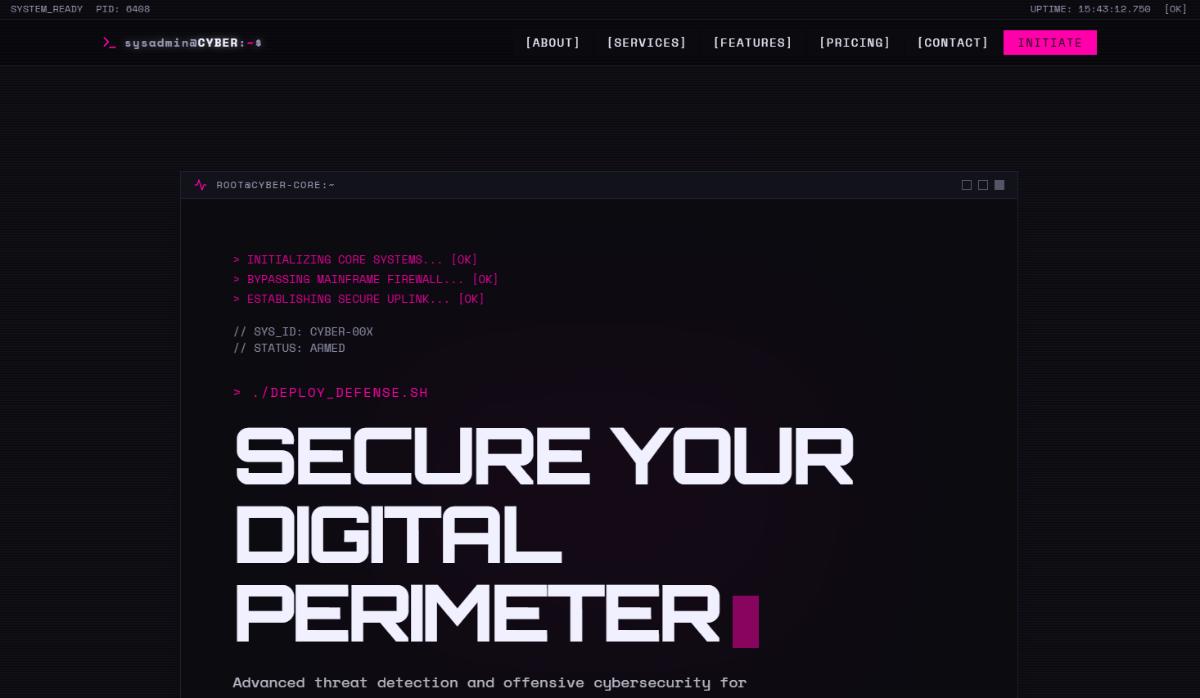 Cybersecurity Company website template