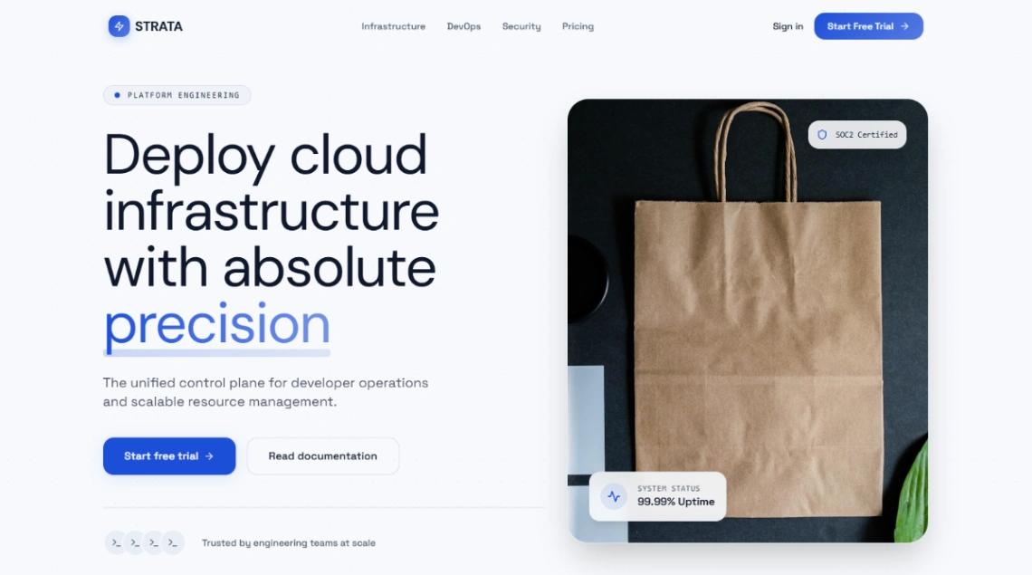 Cloud Infrastructure website template