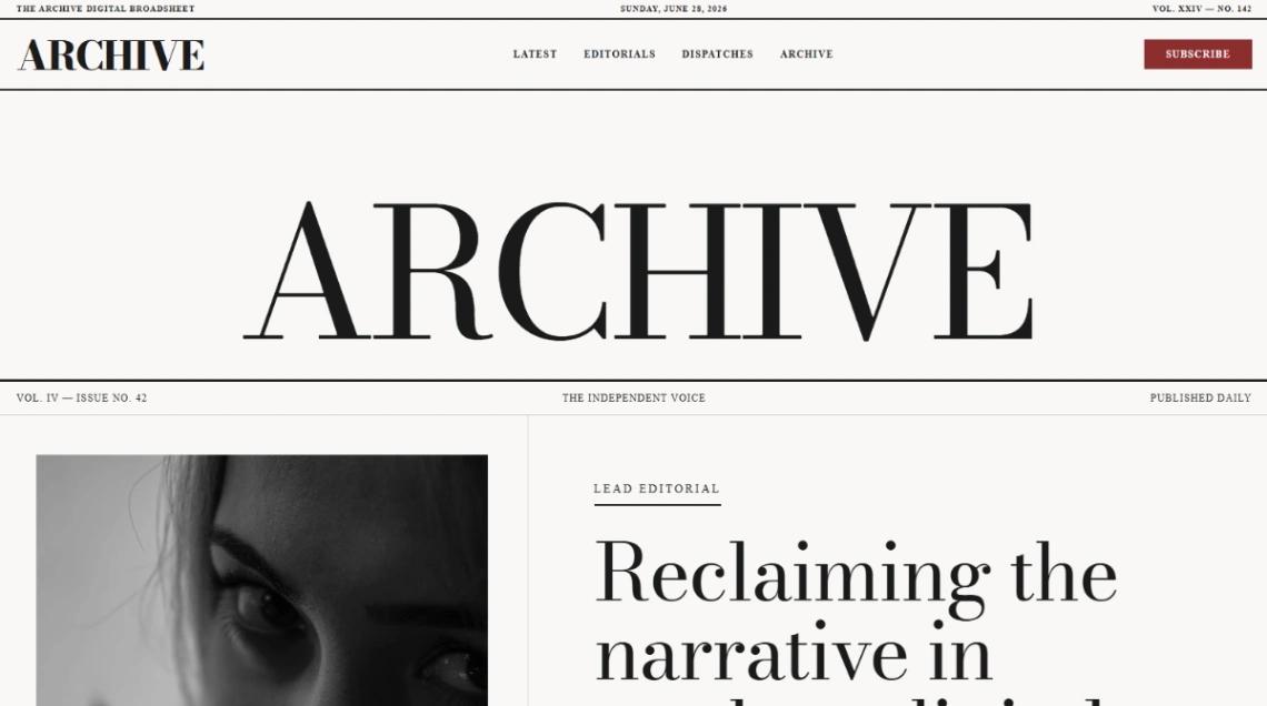 Classic Newspaper Magazine website template