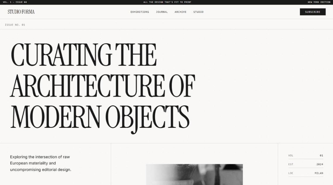 Interior Design Editorial website template