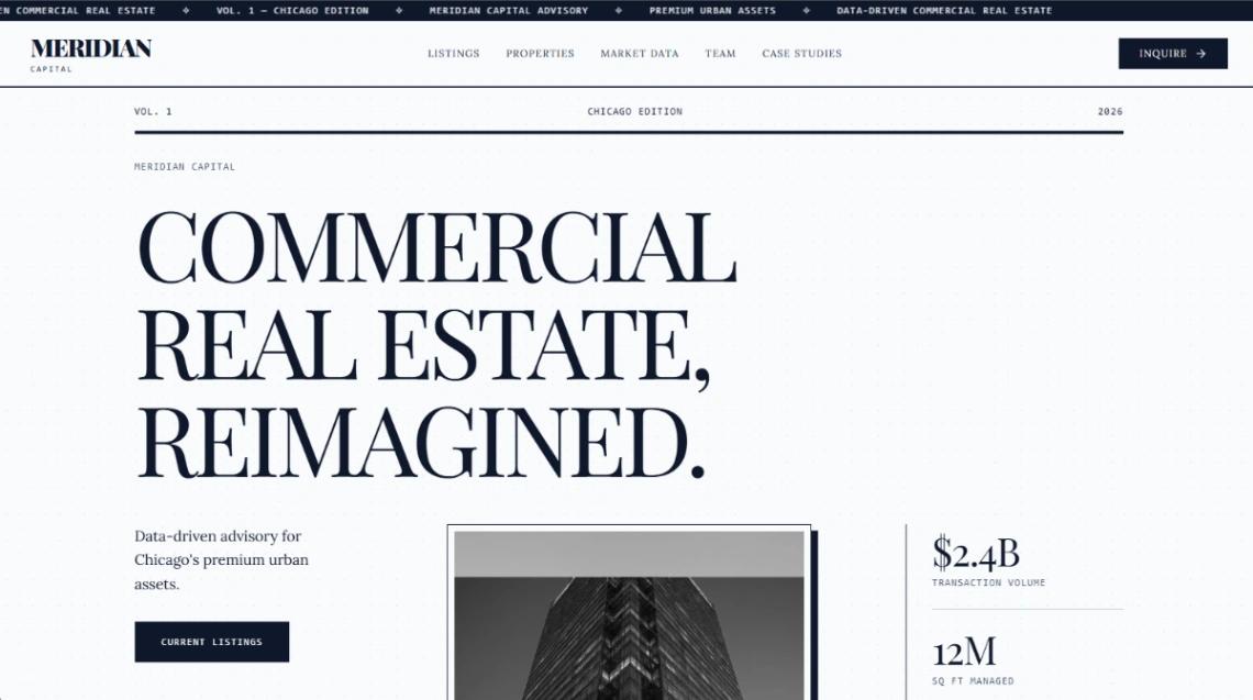 Commercial Real Estate website template
