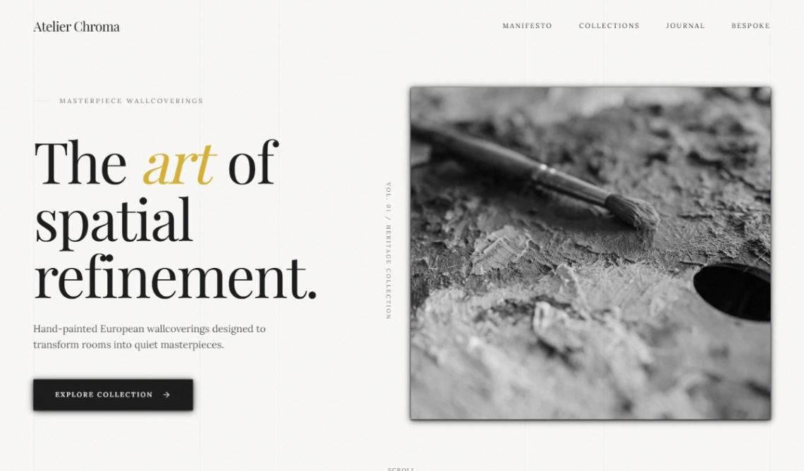 Luxury Wallpaper Brand website template