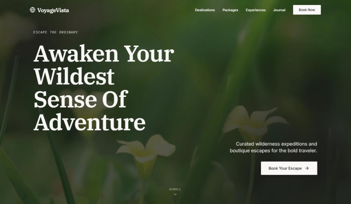 Adventure Booking website template