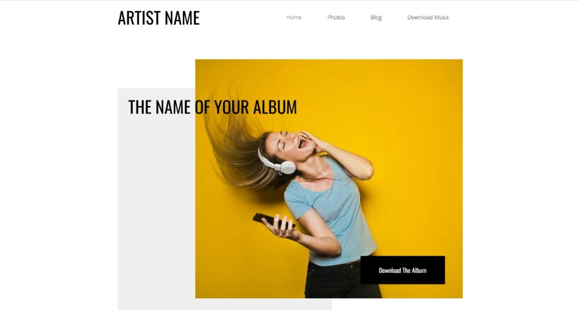 Music Artist website template