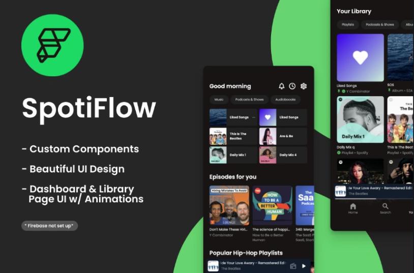 Music Streaming App mobile app design template
