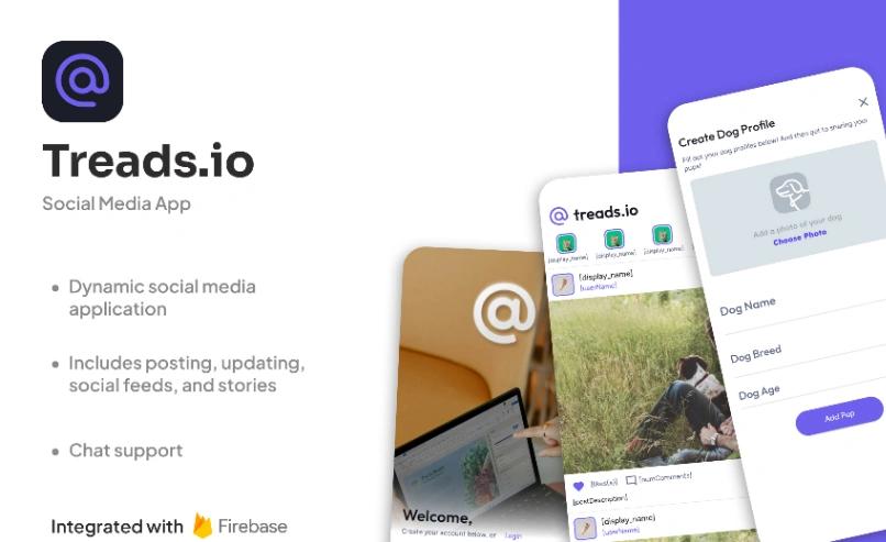 Social Media App mobile app design template