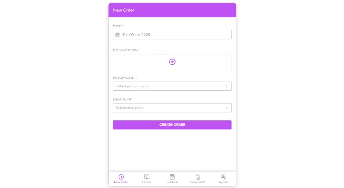 Delivery Management mobile app design template