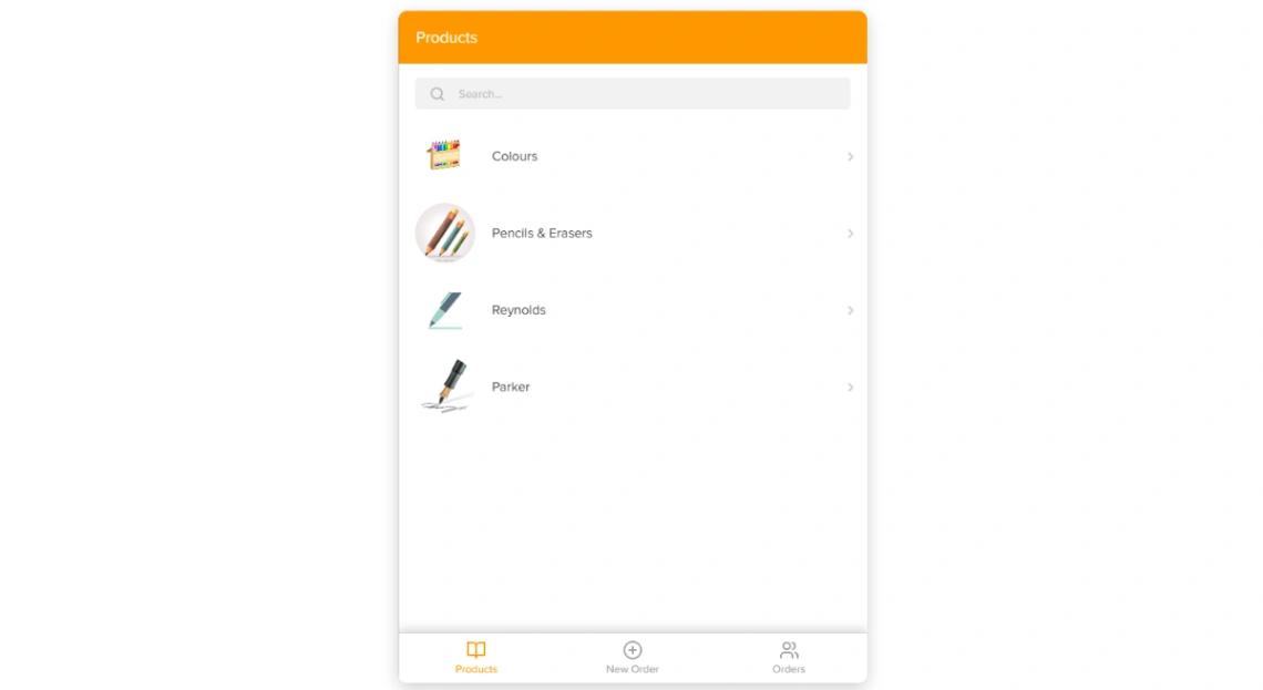 B2B Distributor Ordering mobile app design template