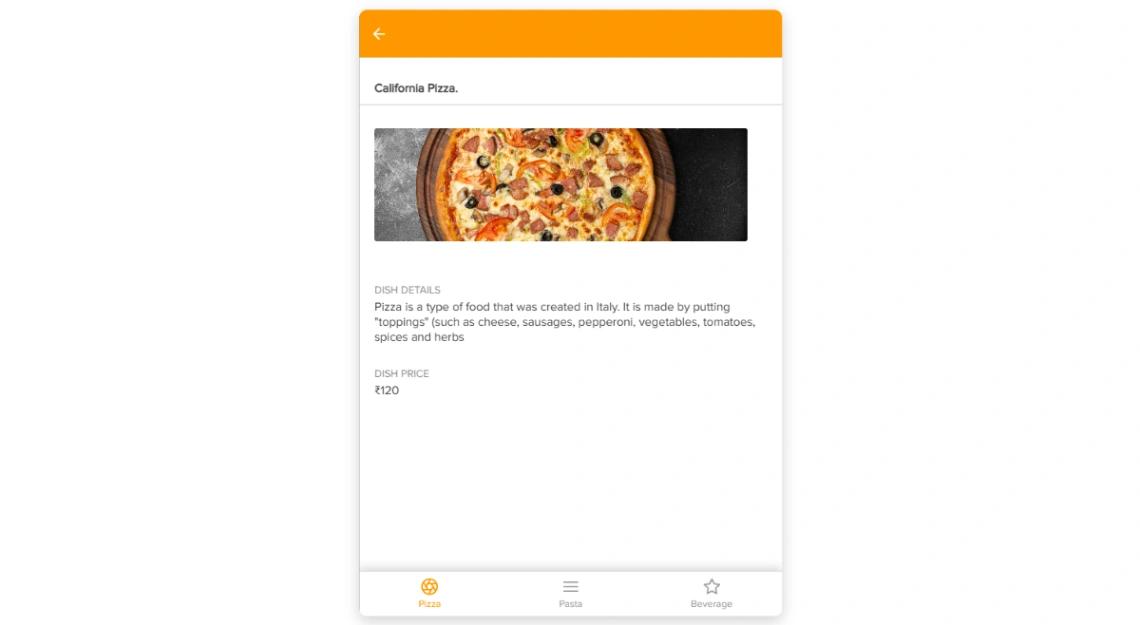 Restaurant Menu System mobile app design template