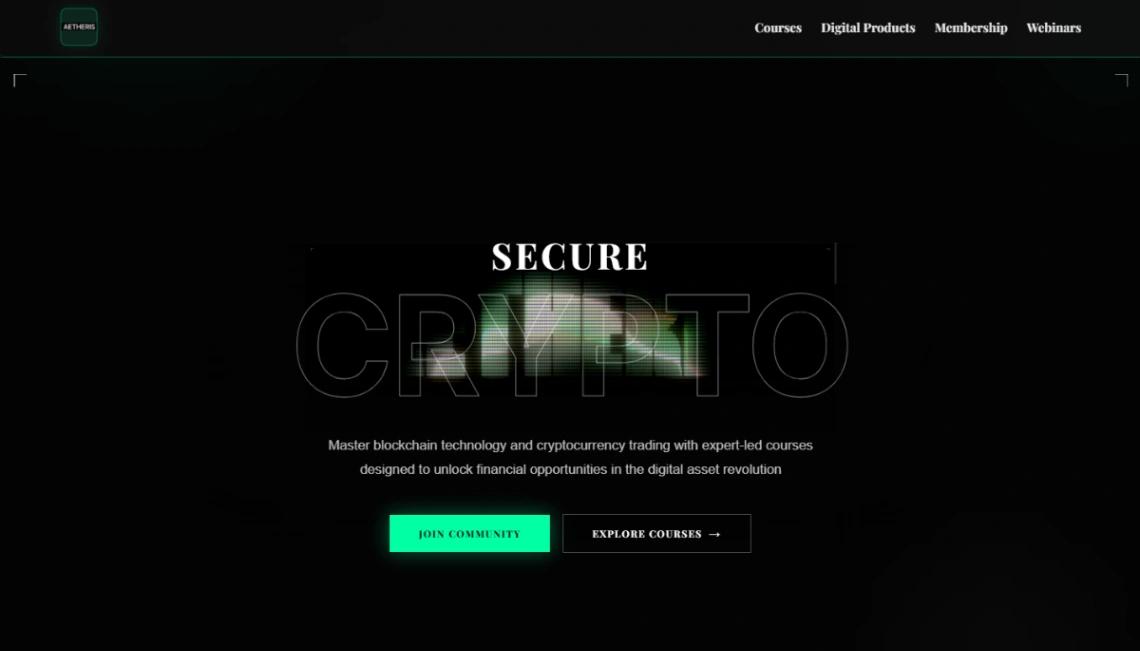Crypto Trading Academy website template