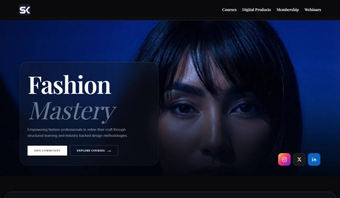 Fashion Design Academy website template