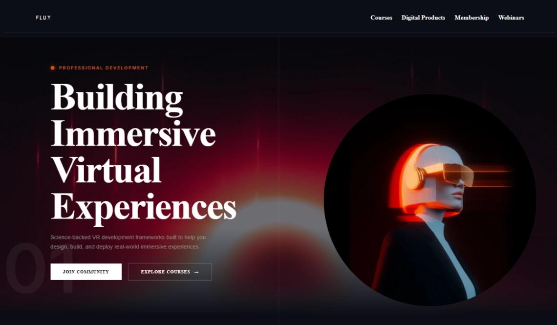 VR Development Academy website template