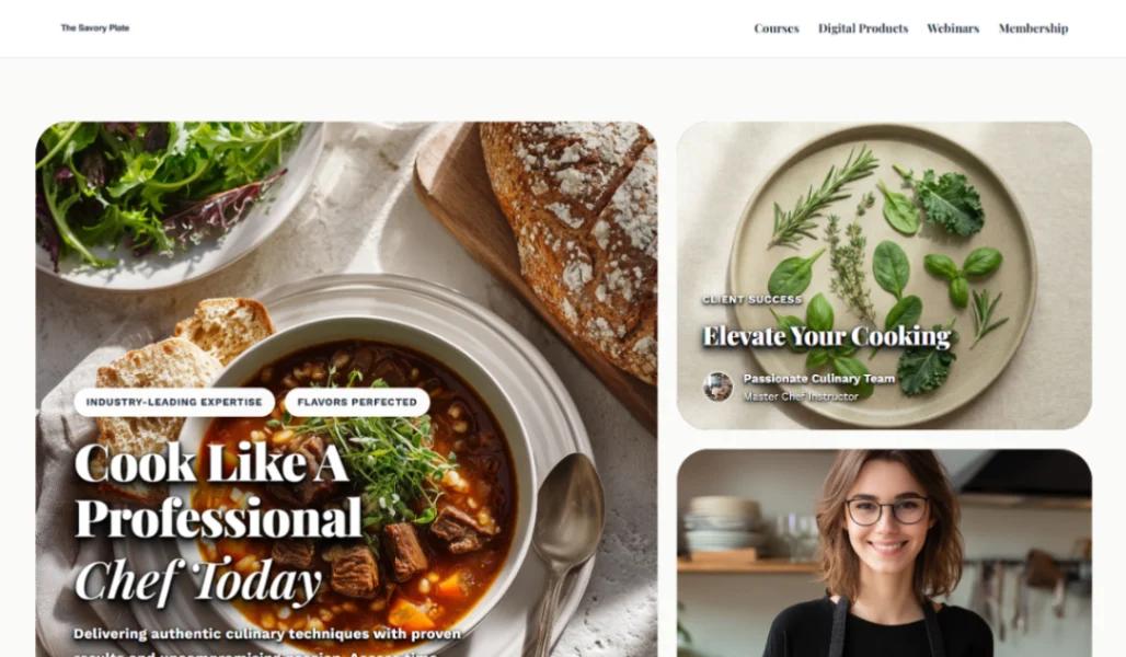 Culinary Mastery School website template