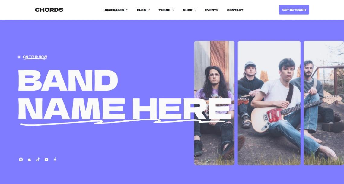 Music Band website template