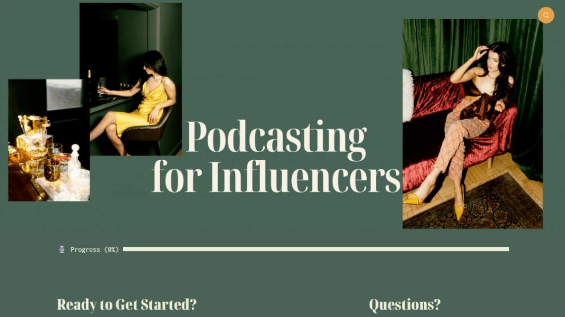 Podcast Course Creator website template